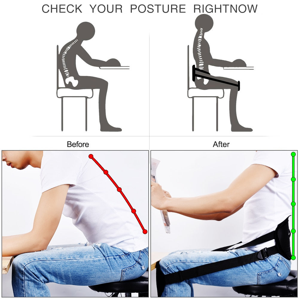Back Posture Correction Belt Sitting Posture Corrector Back Support Belt Correcting Prevent Hunchback Pain Relife Waist Care
