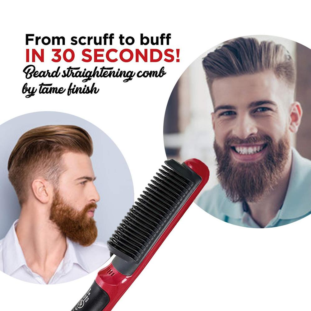 Multifunctional Beard Straightener Hair Styler Brush Tool Heat Ceramic Electric Straightening Iron Hair Curler Care Hot Comb