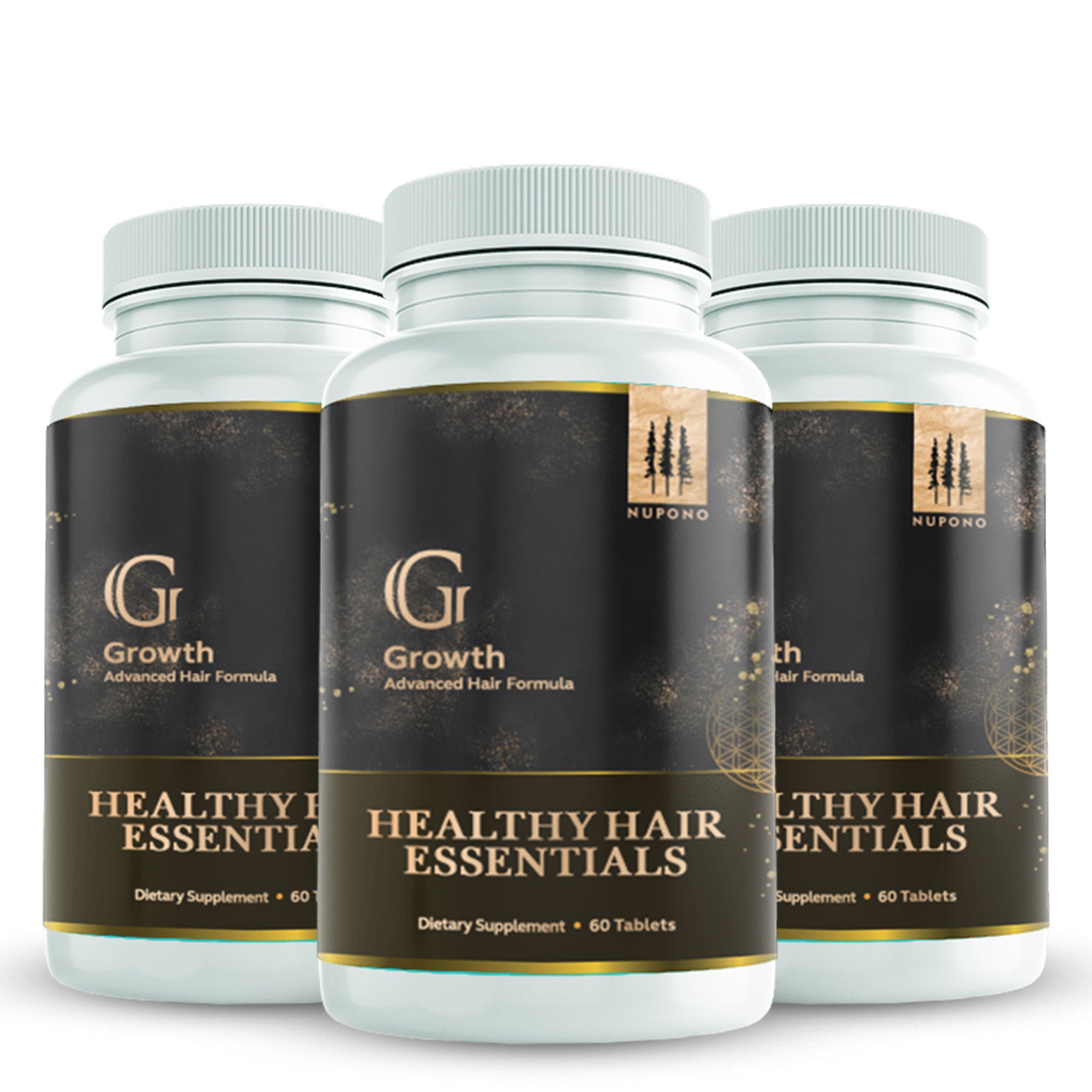 Healthy Hair Essentials 60 Tablets- Enhances Appearance of Hair and Promotes Hair Growth, Vitamin A, C, E, Thiamine, Vitamin B12, Vitamin B6
