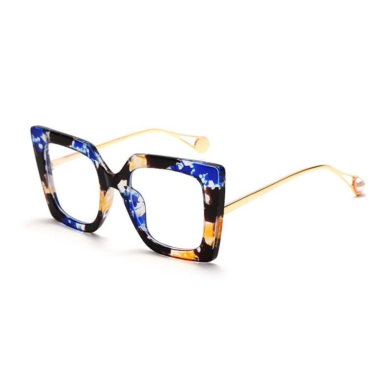 Oversized Cat Eye Glasses Women Square Clear Lens Eyeglasses Sun Glasses Optical Frames Eyewear Decoration Accessories