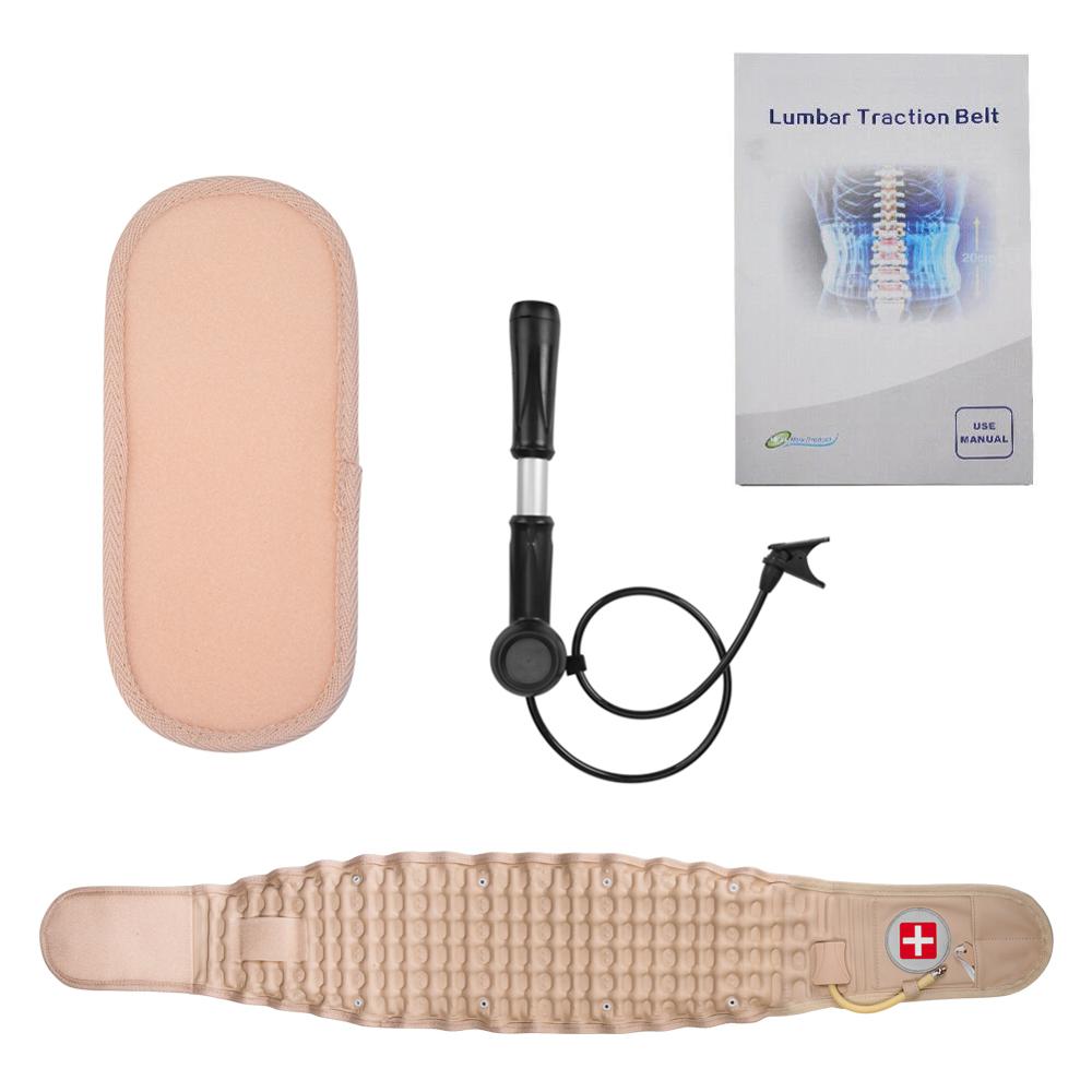 Decompression Lumbar Support Belt Waist Air Traction Brace Spinal Back Relief Belt Backach Pain Release Massager Unisex