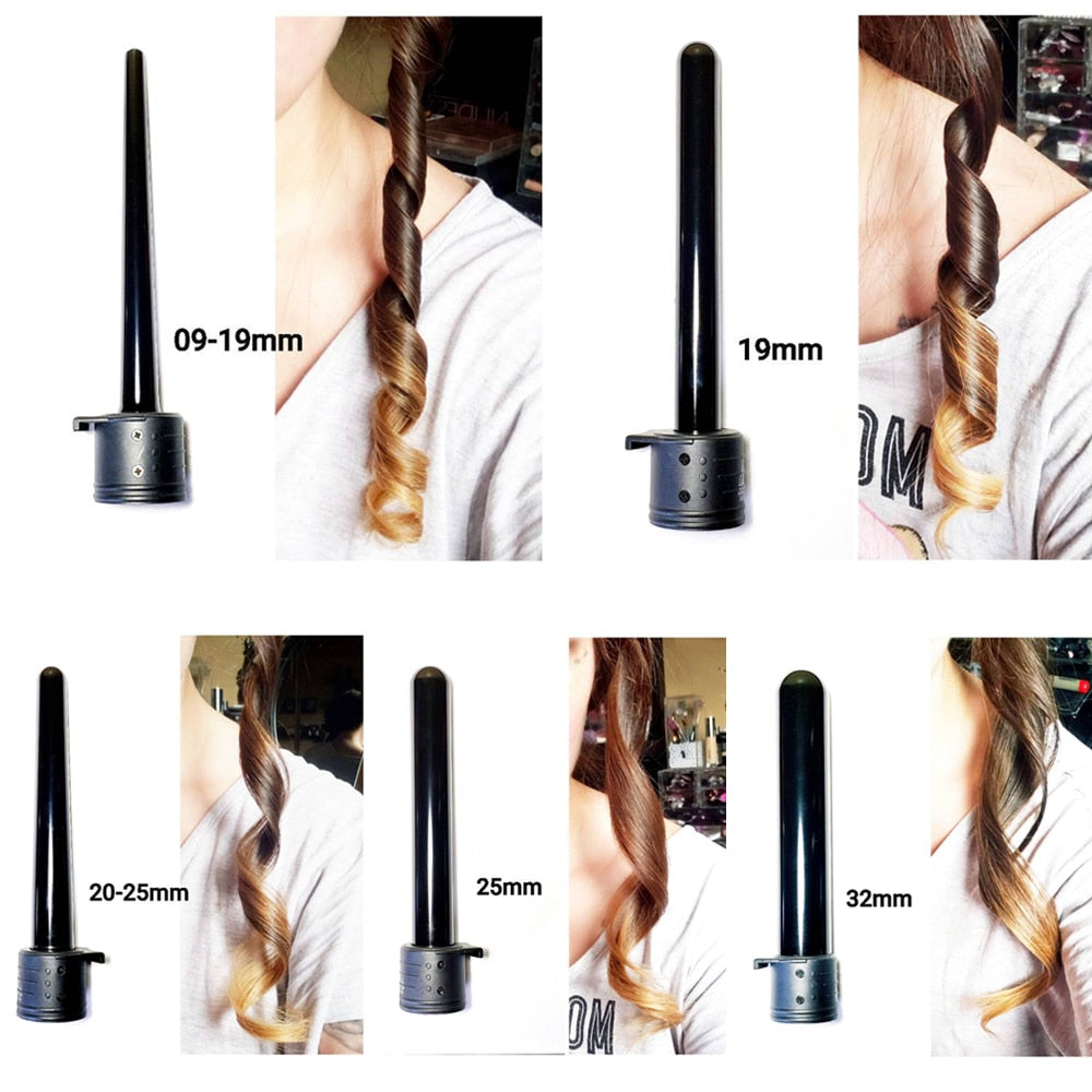 5 in 1 Curling Iron Wand Hair Curling Iron Crimp Corrugation for Hair Styling Tools 9 32mm Hair Crimper Professional Hair Curler