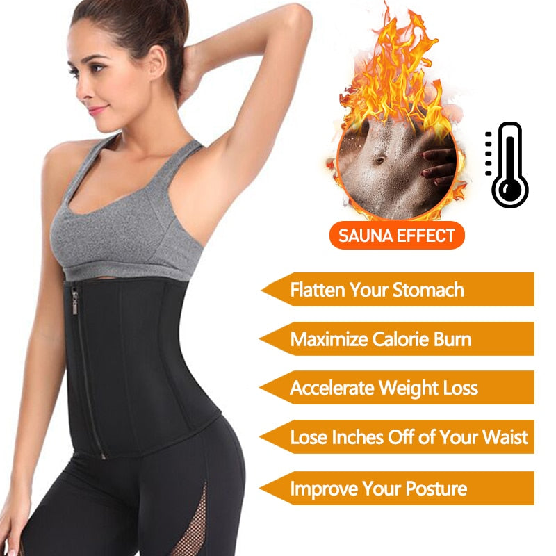 Neoprene Sweat Waist Trainer Belt Body Shaper Abdominal Trimmer Corset Fat Burning Outdoor Sports Girdle Belly Control Shapewear|Waist Cinchers|
