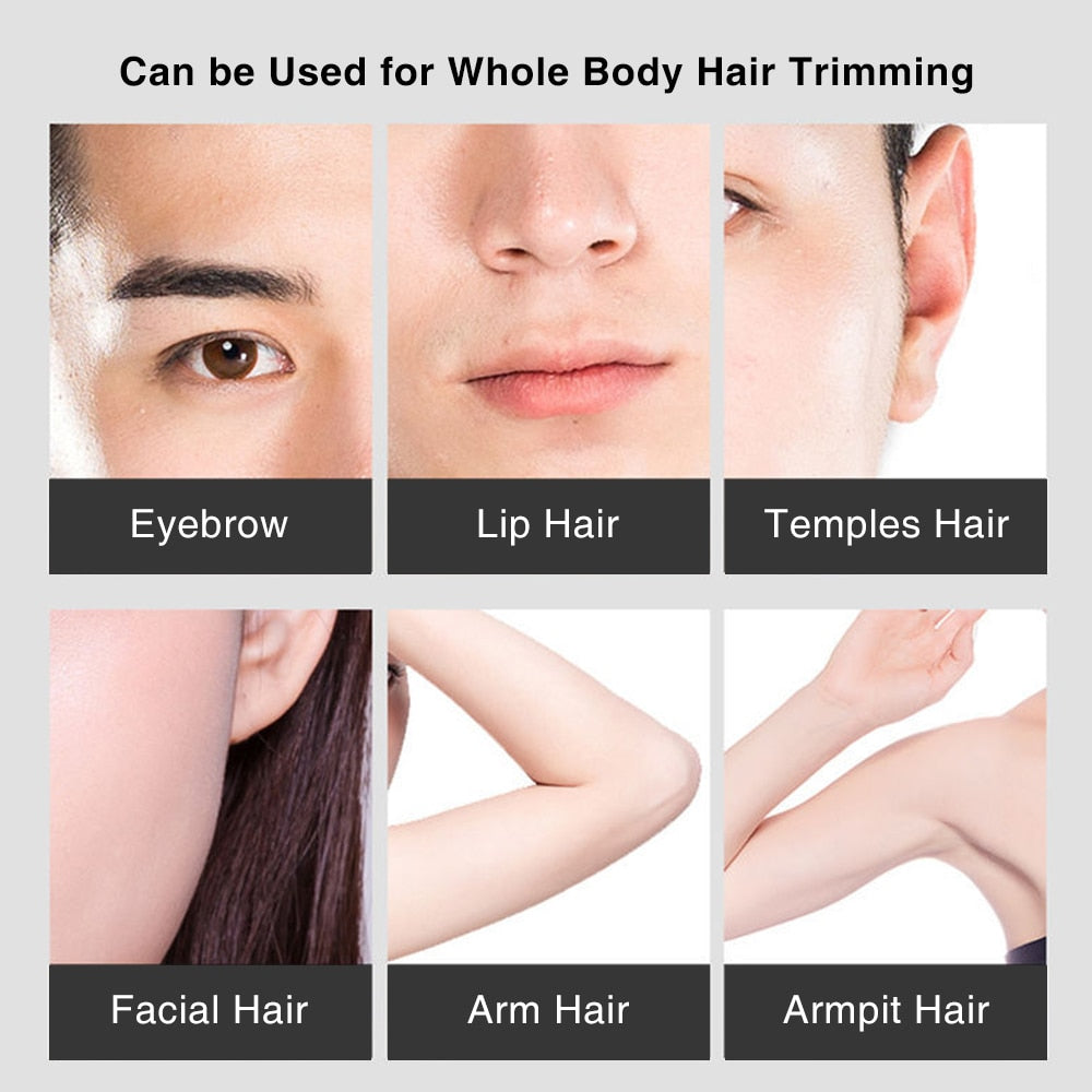 Electric Eyebrow Trimmer Female Portable Painless Body Armpit Hair Removal Eye Brow Razor For Women Men