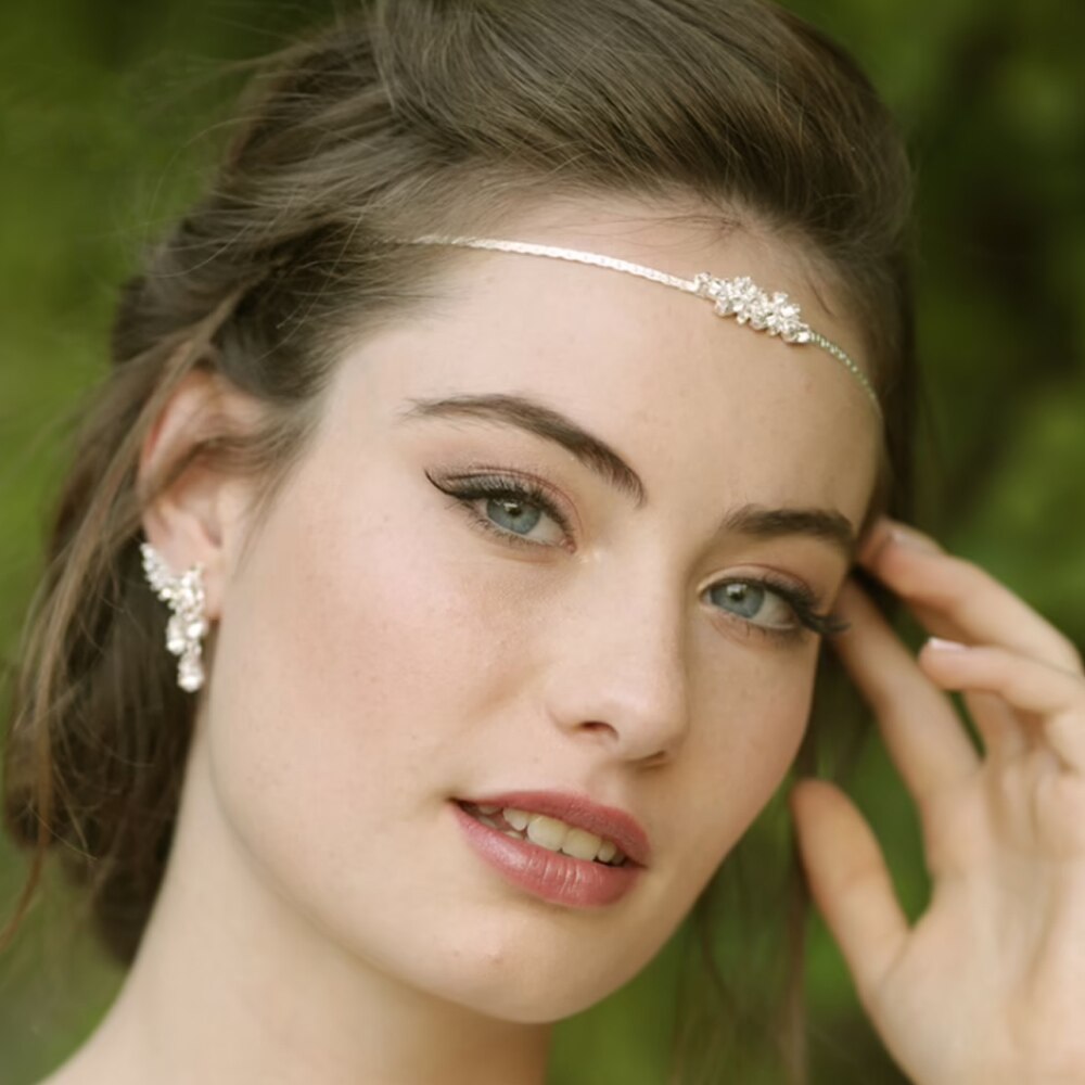 Simplicity Forehead Chain Crystal Rhinestone Head Chain Hairband Headpiece Women Girl Wedding Hair Accessories|Hair Jewelry|