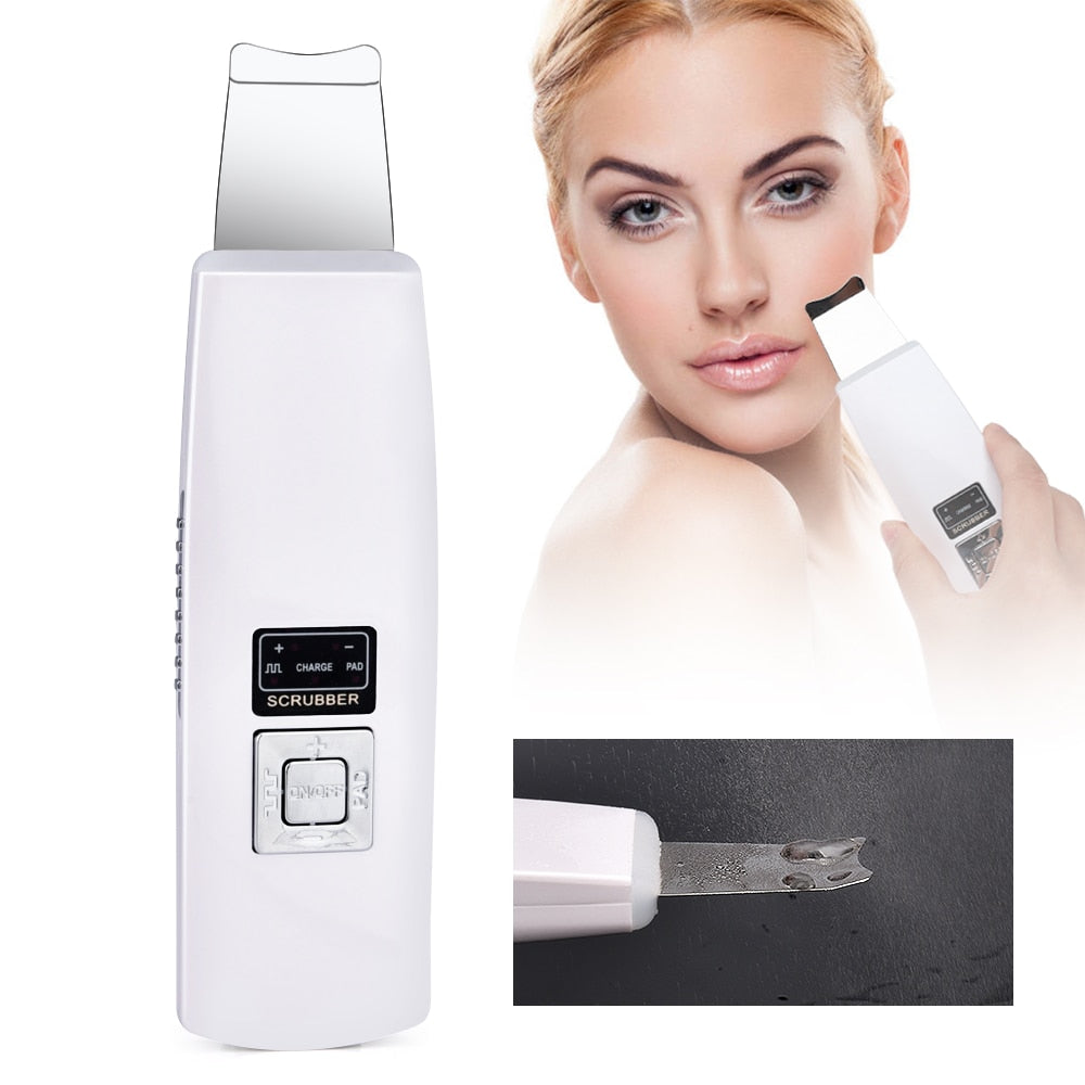 Ultrasonic Face Cleaning Skin Scrubber Deep Cleanser Blackhead Machine Remove Dirt Reduce Wrinkles Facial Whitening Lifting Too Skin Scrubber