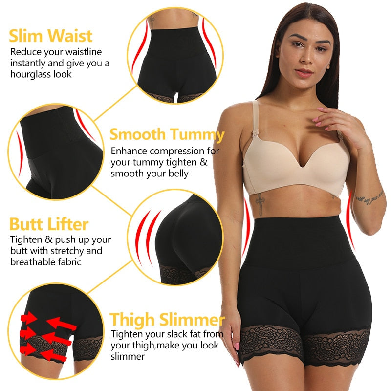 Waist Trainer Tummy Control Shorts High Waist Slimming Panties Body Shaper Women Short Pants Under Skirt Butt Lifter Boxer Brief