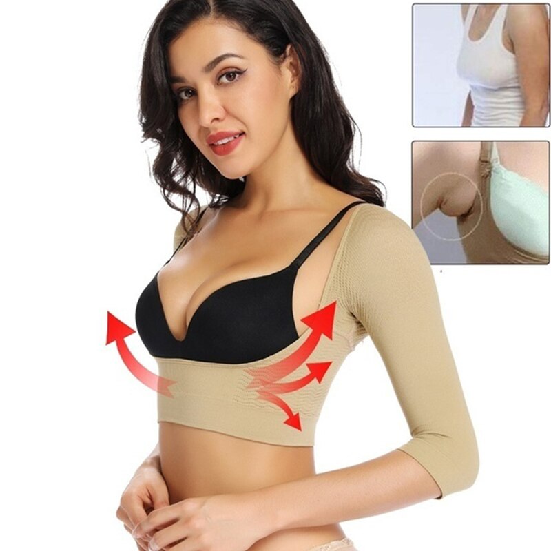 Upper Arm Shaper Women Shoulder Slimmer Compression Shapewear Sleeves Body Shaper Humpback Posture Corrector Back Support Tops