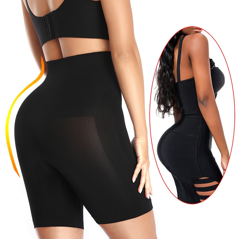 Women's High Waist Non slip Shaper Shorts Large Plus Size Shapewear Underwear Trainer Slimming Pants Panties with Silicone