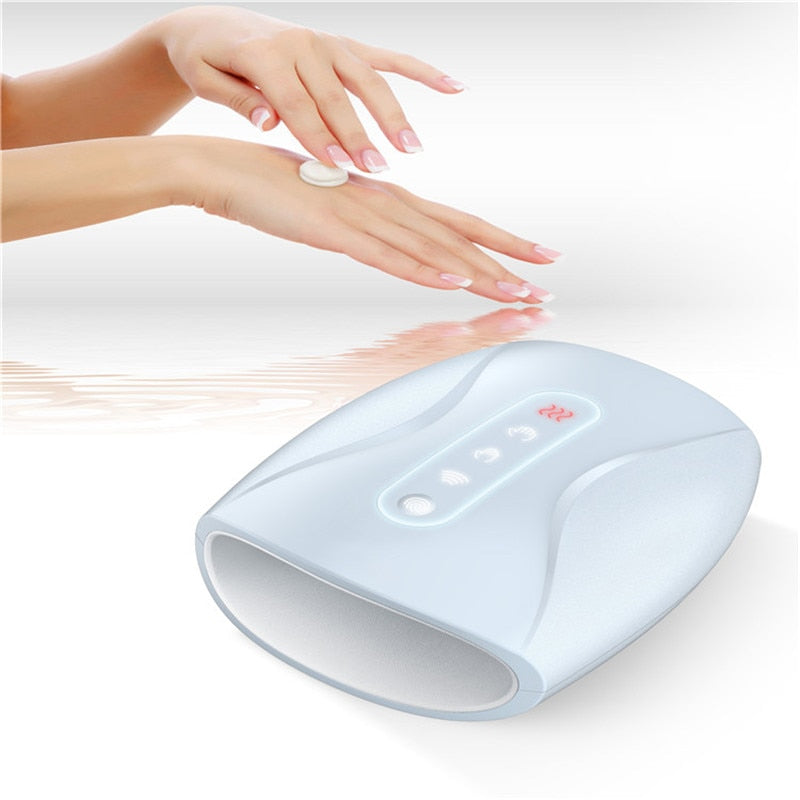 Electric Hand Massager Device Palm Finger Acupoint Wireless Massage with Air Pressure and Heat Compression For Women Beauty