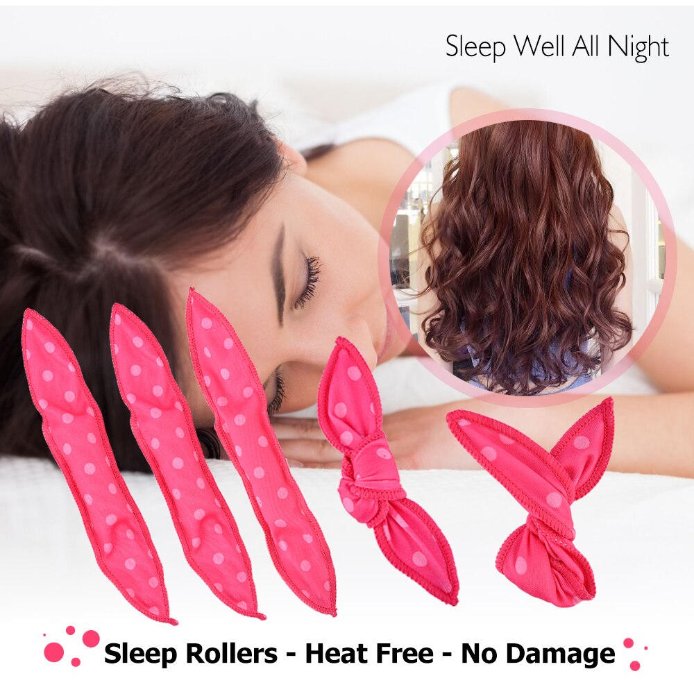 30Pcs/Set Foam Rollers Sponge Waves Hair Curlers For Sleep DIY Curly Salon Soft Hair Curl Styling Tool Without Heat