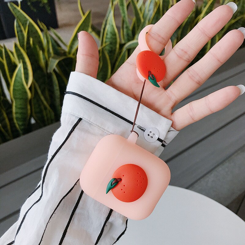 For Airpods 1/2 Case New Summer Fresh Fruit Airpod Protective Cover Apple Wireless Bluetooth Headset Box Soft Silicone Airpods|Earphone Accessories|