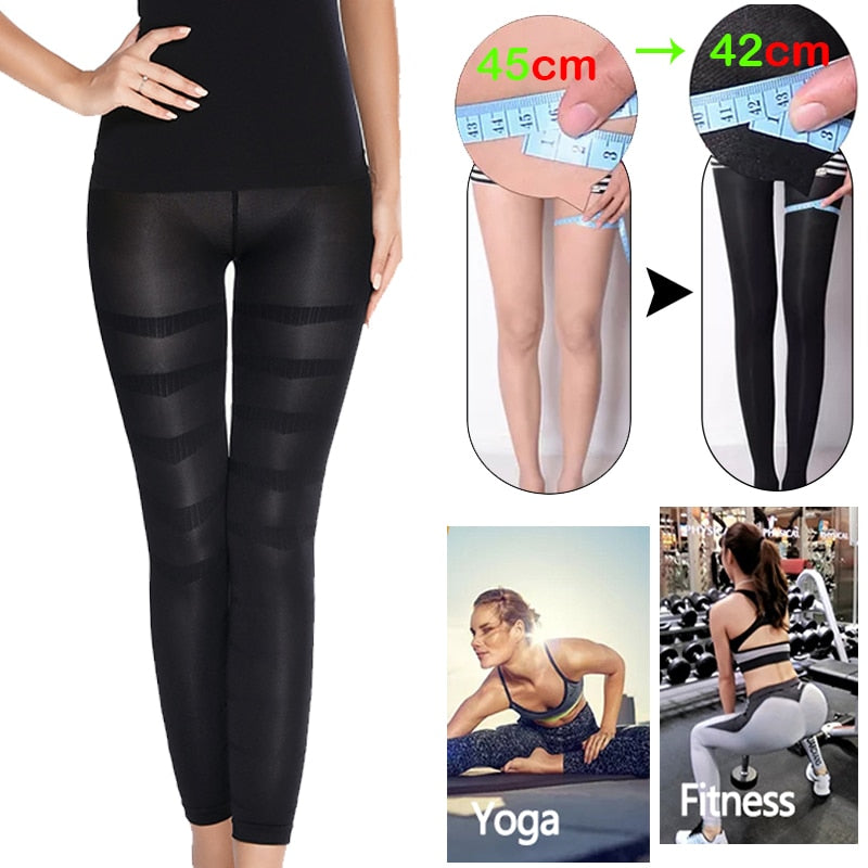 Leg Slimming Body Shaper Anti Cellulite Compression Leggings High Waist Tummy Control Panties Thigh Sculpting Slimmer Shapewear|Control Panties|