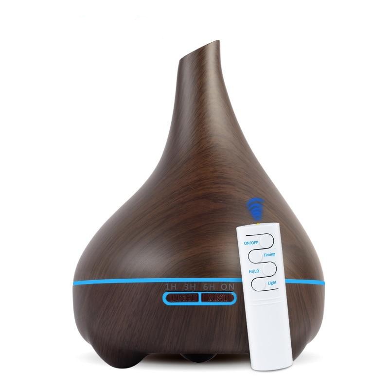 550ml Electric Aroma humidifier Essential Oil Diffuser Wood Grain Ultrasonic Humidify Cool Mist for Home LED night light|Humidifiers|