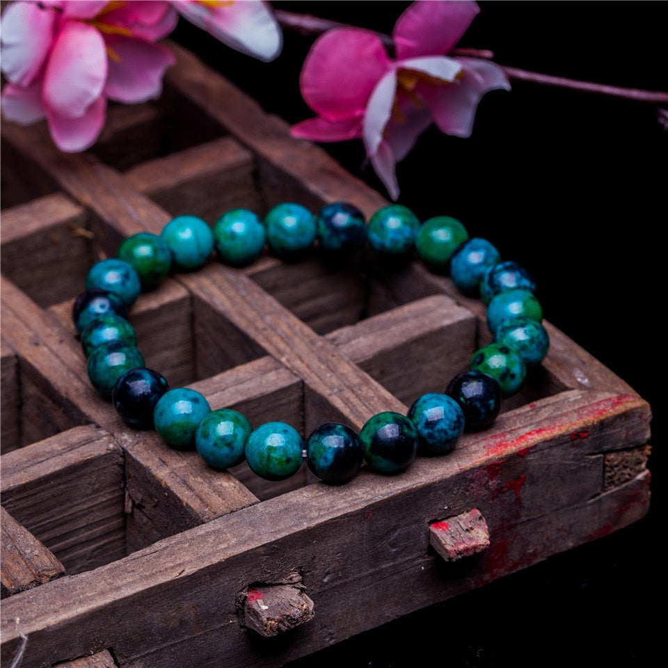8mm Tiger Eye Nature Stone Lava Stone Buddha Beaded Bracelets Bangles for Men Male Strand Bracelet Jewelry Accessories Wholesale
