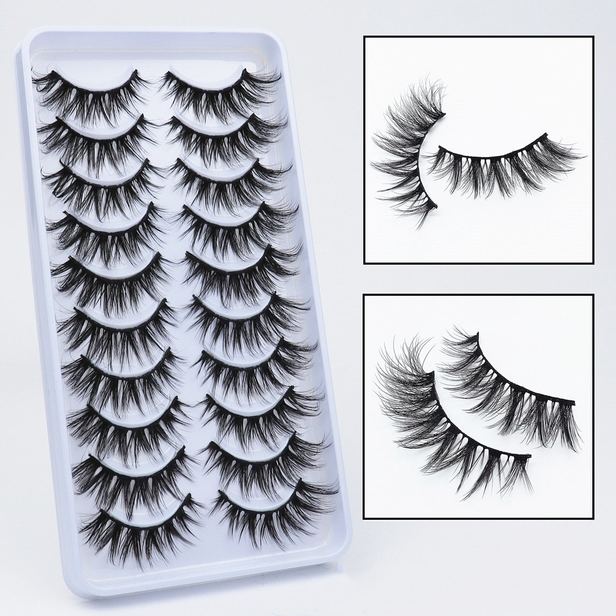 3D Lashes, 5/10 Pairs Natural False Eyelashes Wholesale, Thick Long and Spectacular Eyelash Extension Makeup