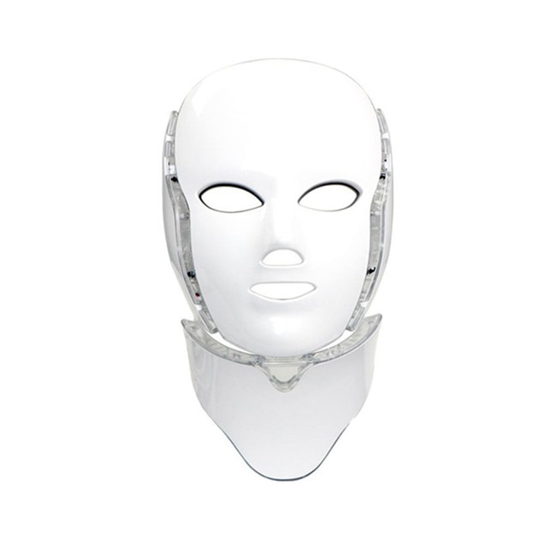 7 Color LED Mask Facial & Neck Photon Therapy Skin Rejuvenation Anti Acne Wrinkle Removal Tighten Pores Beauty Salon Skin Care