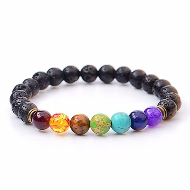Lava Stone Natural Stone Beads Strand Bracelet for Men Crown Skull Pendant Charms Bracelet Male Jewelry Accessories Dropshipping|bracelets for|strand braceletsbracelet for men