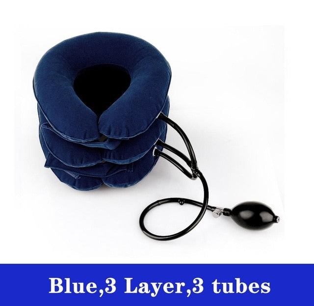 Neck Stretcher Air Cervical Traction 1 Tube House Medical Devices Orthopedic Pillow Collar Pain Relief Blue Brown Tractor
