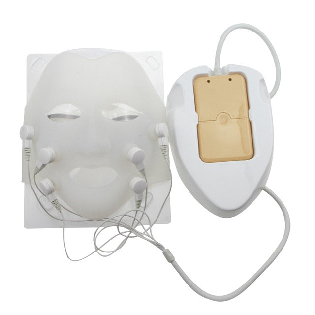 Red LED Light Photon Therapy Soft Gel Mask Face Massager with Controller Acupoint Vibration Anti Wrinkles Korean Skincare Tools