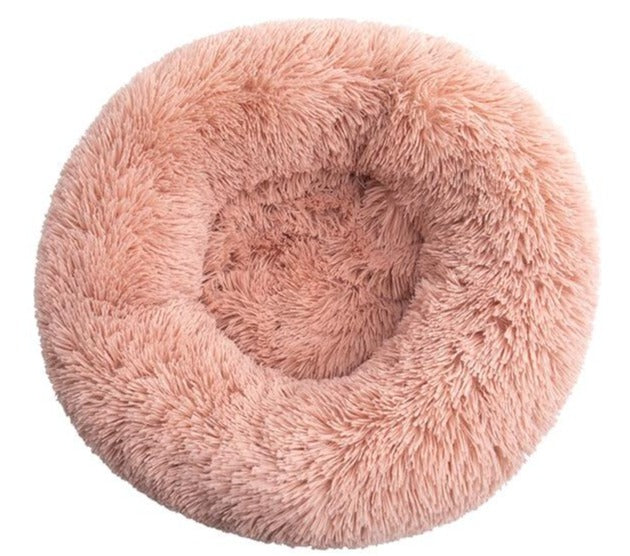 Donut Dog Bed Warm Soft Long Plush Pet Cushion For Samll Large Dog House Cat Calming Bed Washable Pet Sofa Mat Cat sleeping bag