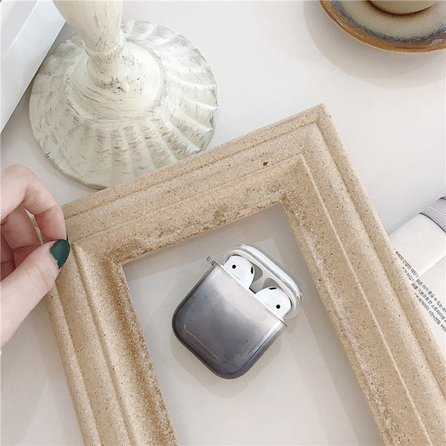 For airpods pro case earphone protective cover cute airpods 2 case gradient transparent TPU soft apple airpods case accessories|Earphone Accessories|