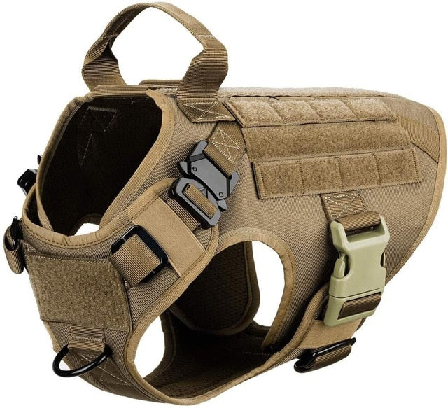 Tactical Dog Harness And Leash Set Metal Buckle Big Dog Vest German Shepherd Durable Pet Harness For Small Large Dogs Training|Harnesses|