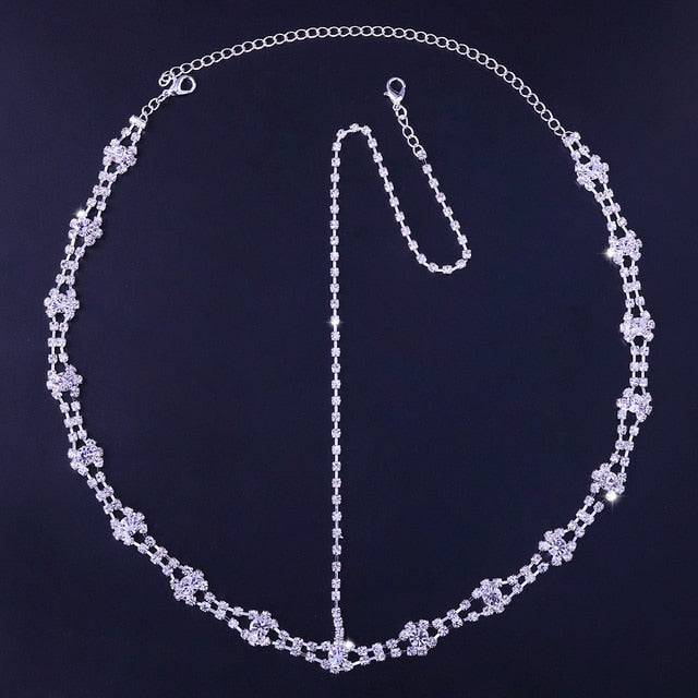 Bling Forehead Chain for Women Jewelry Headpiece Rhinestone Chains Crystal Bridal Headwear Luxury Hair Accessories| |