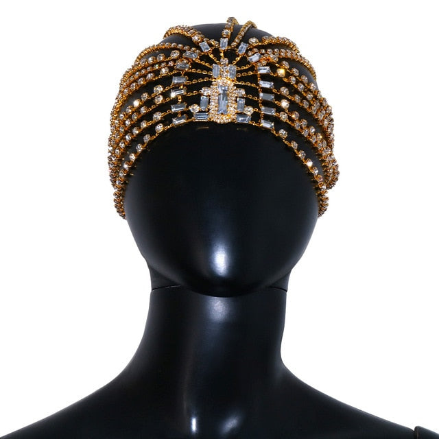Rhinestone Bridal Headband Hat Forehead Hair Accessories Fashion Jewelry Wedding Crystal Head Chain Women Headpiece| |