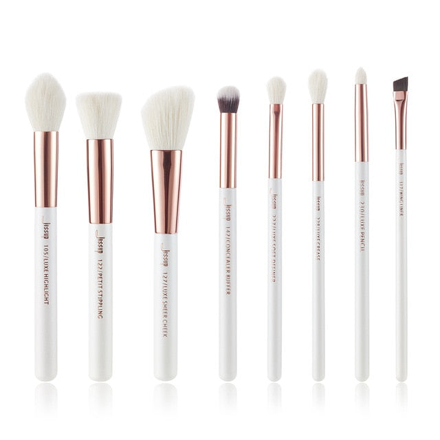 Makeup brushes set 6 25pcs Pearl White / Rose Gold Professional Make up brush Natural hair Foundation Powder Blushes