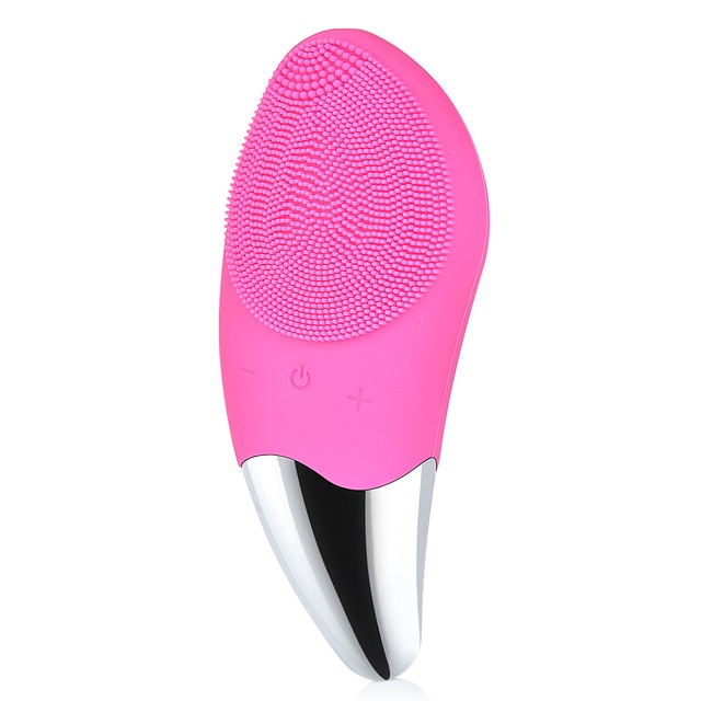 Facial Cleansing Brush Rechargeable Waterproof Silicone Face Brush Sonic Vibration Deep Cleaning Blackhead Remover Anti Aging Home Use Beauty Devices