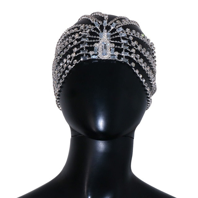 Rhinestone Bridal Headband Hat Forehead Hair Accessories Fashion Jewelry Wedding Crystal Head Chain Women Headpiece| |