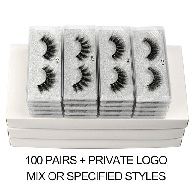 20/100 PCS Lashes In Bulk Mix 3d Lashes Wholesale Eyelashes Natural Eyelashes Wholesale False Eyelashes Makeup Lashes
