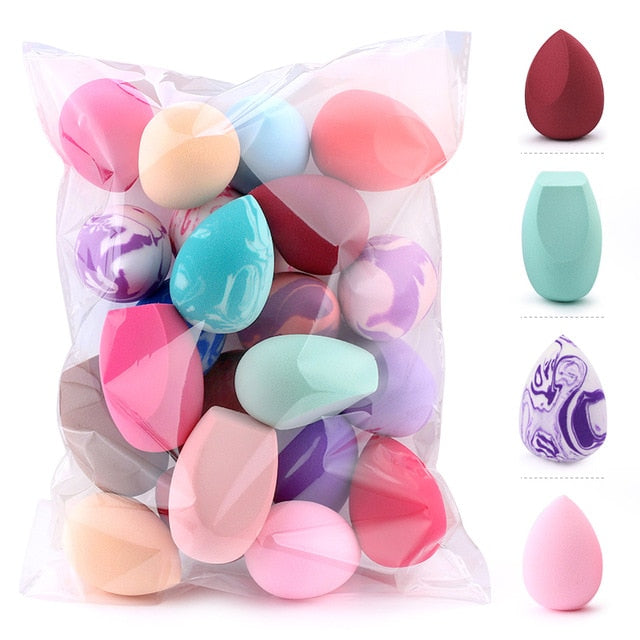 10/20 Pcs Soft Mix Color Makeup Sponge Face Beauty Cosmetic Powder Puff For Foundation Cream Concealer Make Up Blender Tools|Cosmetic Puff|