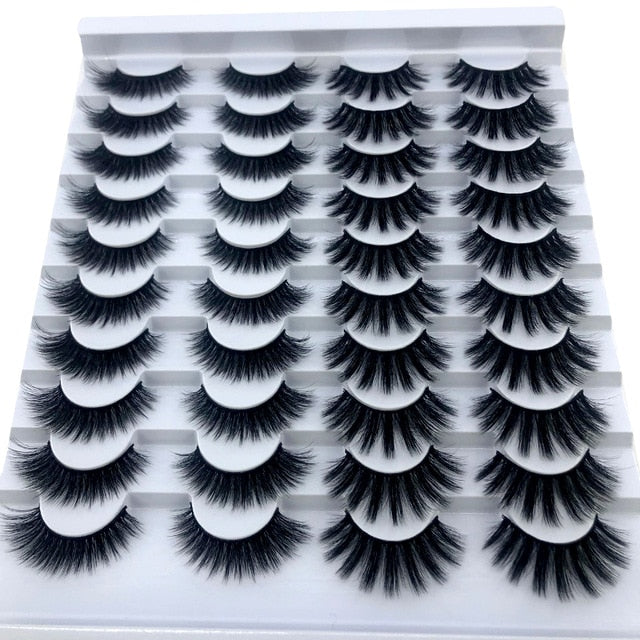 New 20 Pairs Natural False Eyelashes Fake Lashes Long Makeup 3d Eyelashes Eyelash Extension eyelashes for Beauty