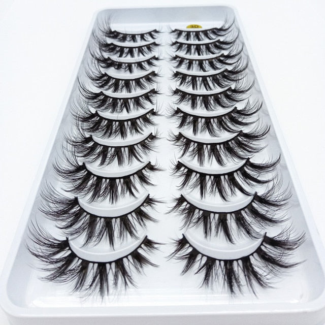 3D Lashes, 5/10 Pairs Natural False Eyelashes Wholesale, Thick Long and Spectacular Eyelash Extension Makeup