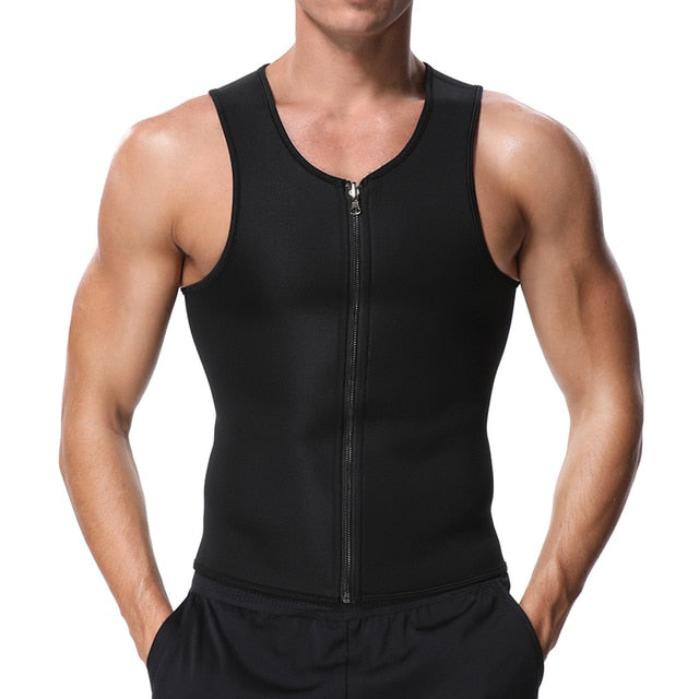 Mens Slimming Body Shaper Chest Compression Shirt Gynecomastia Moobs Undershirt Waist Trainer Belly Sweat Vest Workout Tank Tops|Shapers|