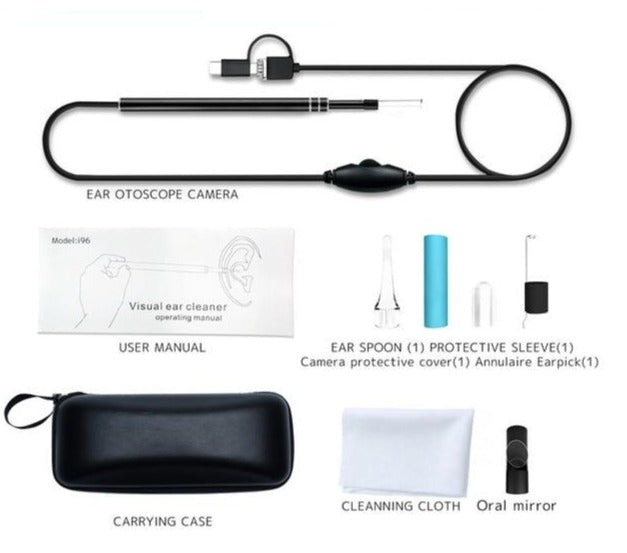 Ear Cleaning Endoscope 2 in1 USB HD Visual Ear Spoon 5.5mm Mini Camera Android PC Ear pick Otoscope Borescope Tool Health Care