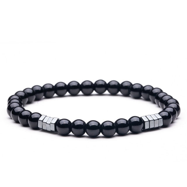 New Hot Natural Tiger Stones Bracelet Men Charm Hematite Beads Bracelet Male Jewelry Accessories Bracelets Bangles