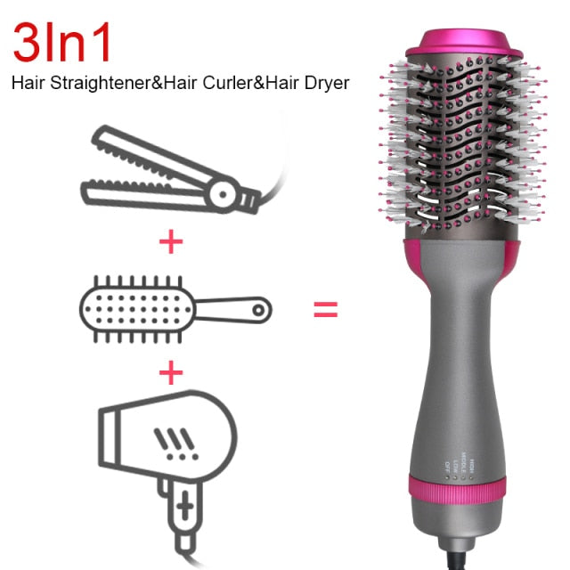 LISAPRO Professional Gold One Step Hair Dryer Brush Multifunctional Hair Styling Tools Hair Strightner And Curler Blowout Dryer|Straightening Irons|