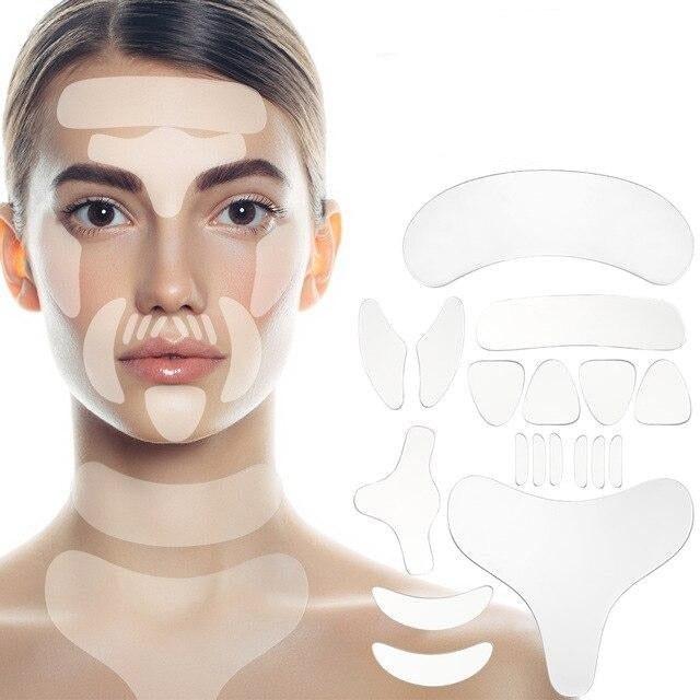 Reusable Silicone anti Wrinkle face patches, superlift facelift browlift & eyelift Removal Sticker Face Forehead Neck Eye Sticker Pad Anti Aging Patch Face Lifting Mask Skin Care Tools