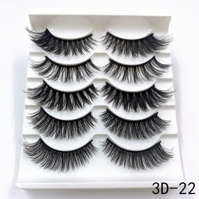 Eyelashes 5 Pairs 3D Lashes Handmade Natural False Eyelashes Eyelash Extension Beauty Makeup Fake Eye Lashes Extended
