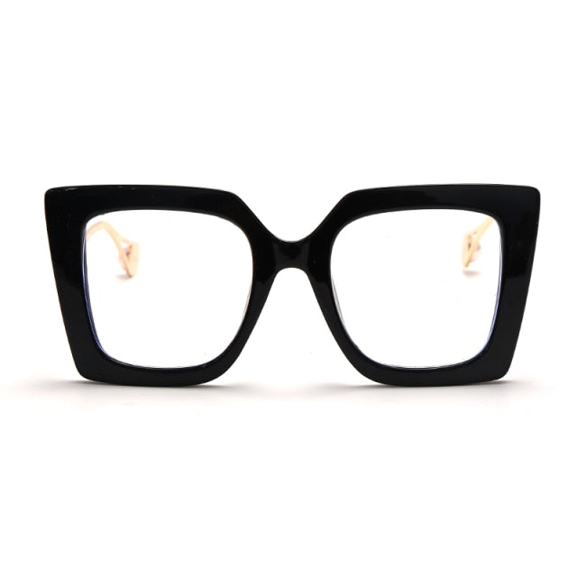 Oversized Cat Eye Glasses Women Square Clear Lens Eyeglasses Sun Glasses Optical Frames Eyewear Decoration Accessories