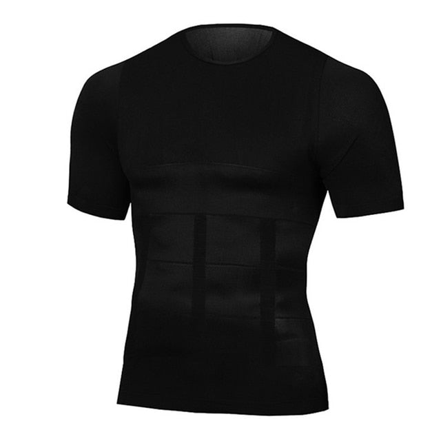 Classix Men Body Toning T-shirt Slimming Body Shaper Posture Shirt Belly Control Gynecomastia Vest Compression Man Tummy Corset - Shapers