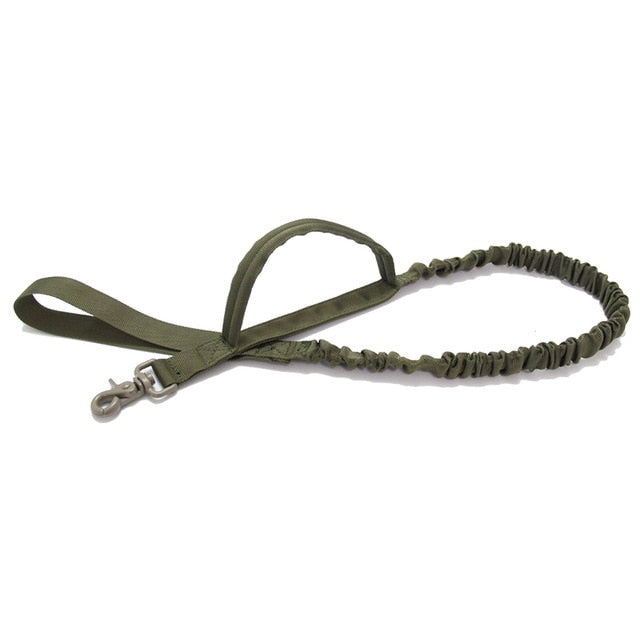 Tactical Bungee Dog Leash 2 Handle Quick Release Cat Dog Pet Leash Elastic Leads Rope Military Dog Training Leashes