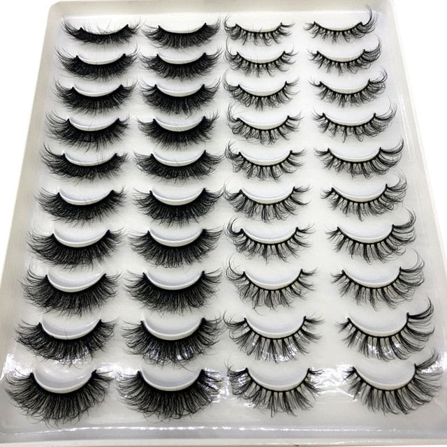 New 20 Pairs Natural False Eyelashes Fake Lashes Long Makeup 3d Eyelashes Eyelash Extension eyelashes for Beauty