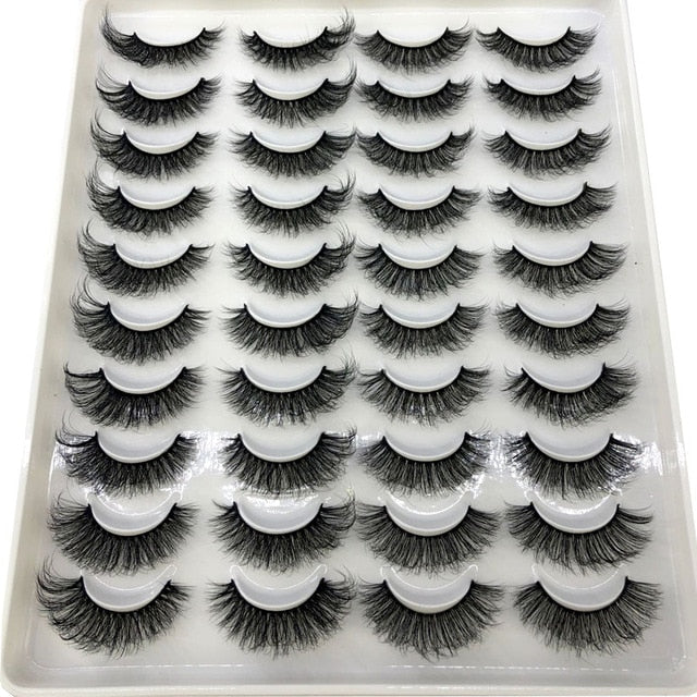 New 20 Pairs Natural False Eyelashes Fake Lashes Long Makeup 3d Eyelashes Eyelash Extension eyelashes for Beauty