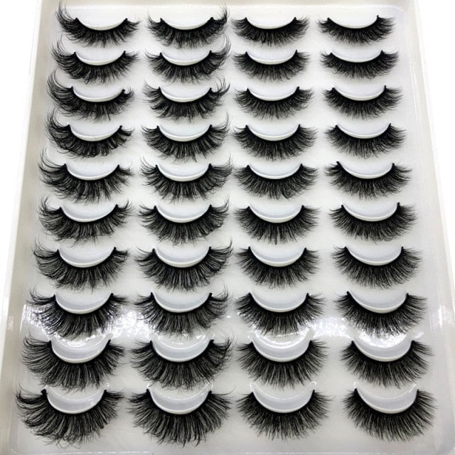 New 20 Pairs Natural False Eyelashes Fake Lashes Long Makeup 3d Eyelashes Eyelash Extension eyelashes for Beauty