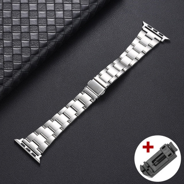 Slim Stainless Steel Strap For Apple Watch Band Series 41 45mm 38mm 40mm For iWatch SE 7/6/5/4/3 42mm 44mm Luxury Metal Bracelet| |