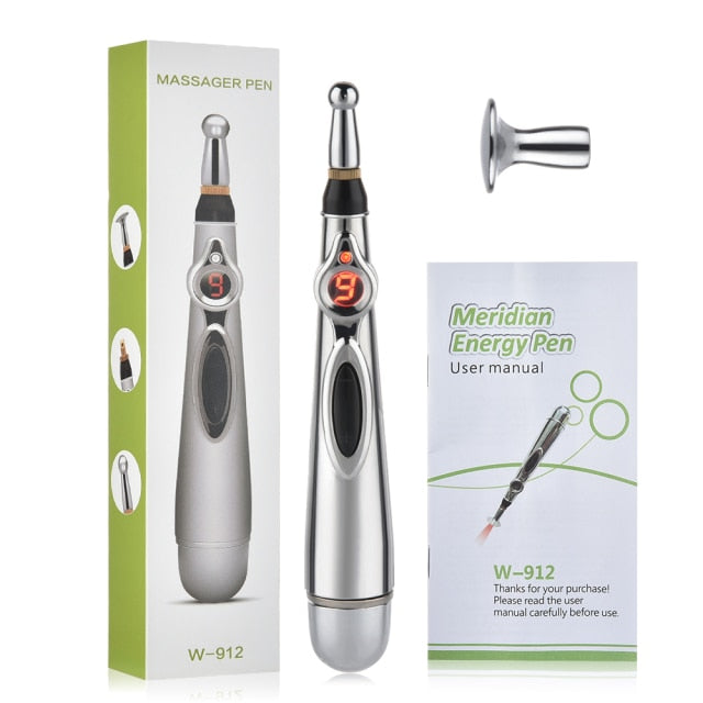 Energy Heal Massage Body Head Massage Electronic Acupuncture Pen Pain Relief Therapy Pen Safe Meridian Adores Health Care